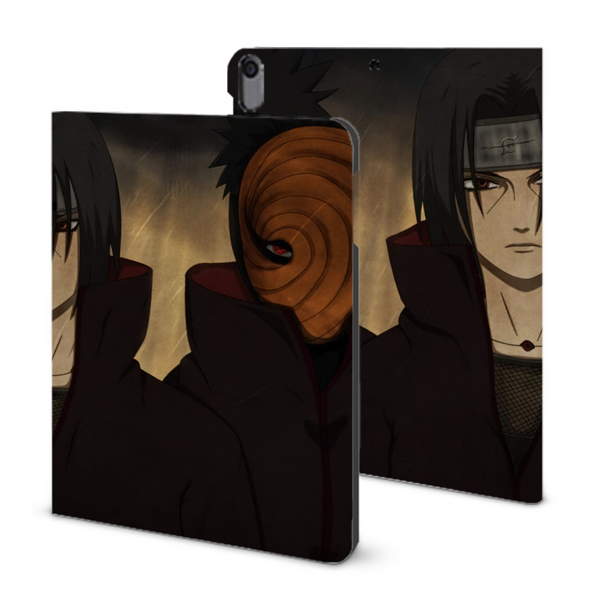 （画像用） NARUTO -ナルト- NARUTO -ナルト- 疾風伝 IPad ケース ブック型 PUレザー TPU 耐衝撃 軽量 薄型 ペン収納なし 全面保護 IPad 各モデル対応